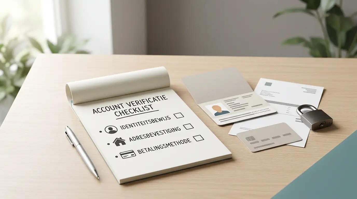Illustratie van een veilige KYC-voorbereidingschecklist zonder merkspecifieke interface